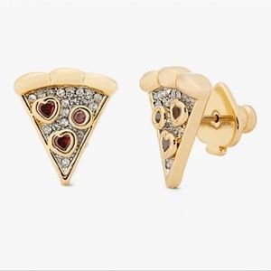 NWT ♠️ Kate Spade Pave Pizza Stud Earrings